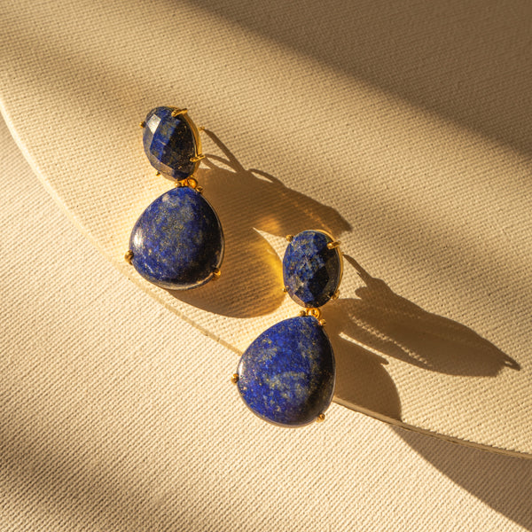 Aretes de piedra y cristal natural (varios colores) - MAJO BRACAMONTES JOYERIA