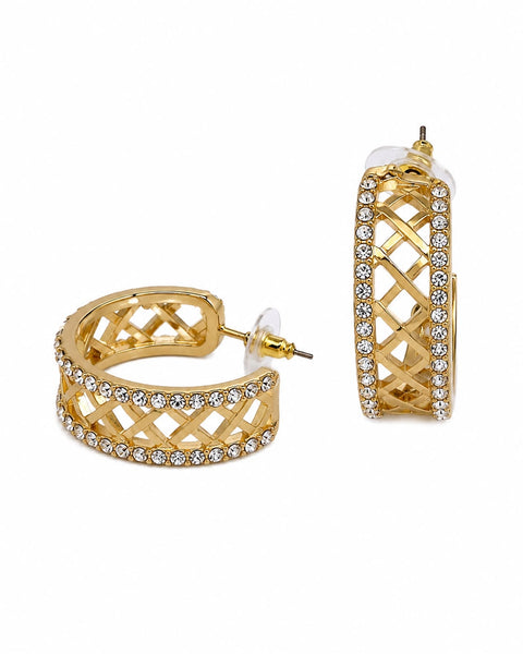 Hoops dorados con diamantes
