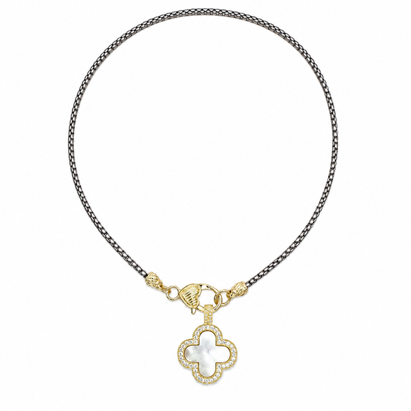 Collar de trebol dorado - MAJO BRACAMONTES JOYERIA 