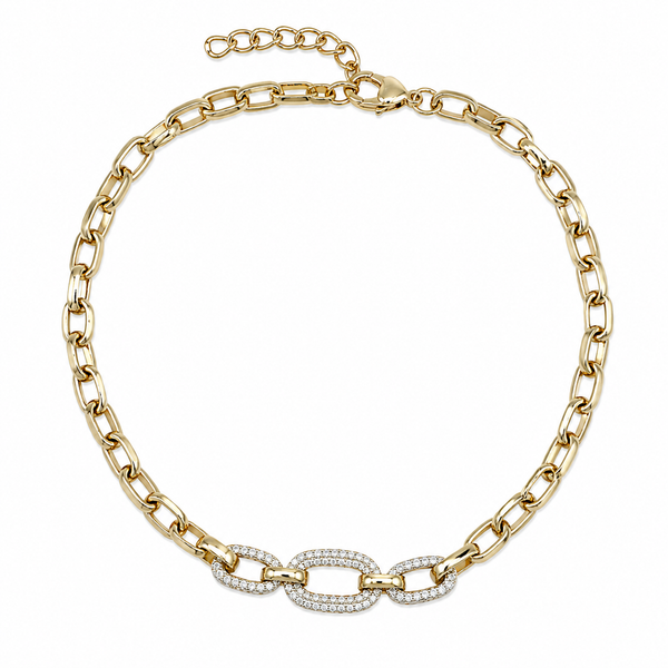 Collar dorado con aros plateados - MAJO BRACAMONTES JOYERIA 