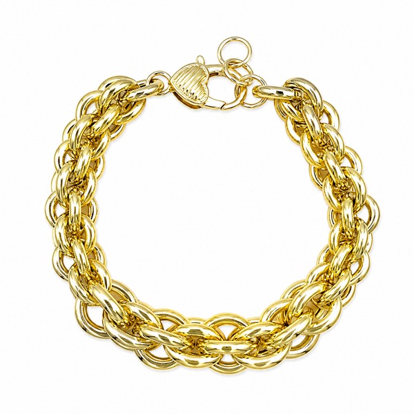 Pulsera Chunky dorada - MAJO BRACAMONTES JOYERIA 