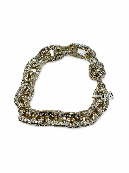 Pulsera dorada de imán