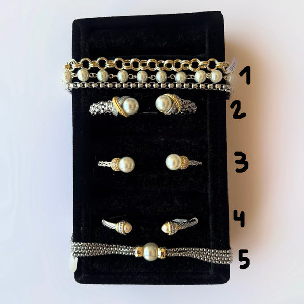 Pulseras de imán y rigidas con perlas