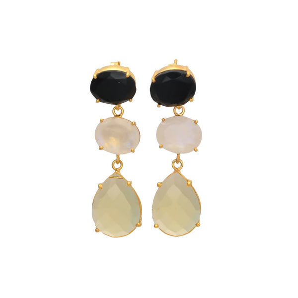 Aretes de piedras y cristal natural (varios colores )