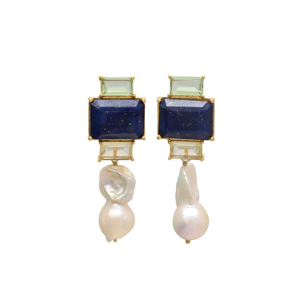 Aretes de piedra y cristal natural (varios colores )