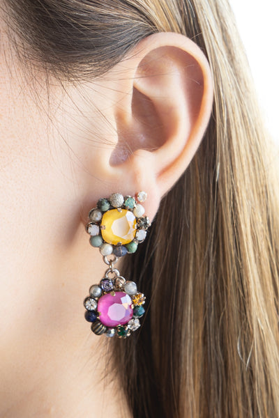 Aretes de cristales (con varios colores)